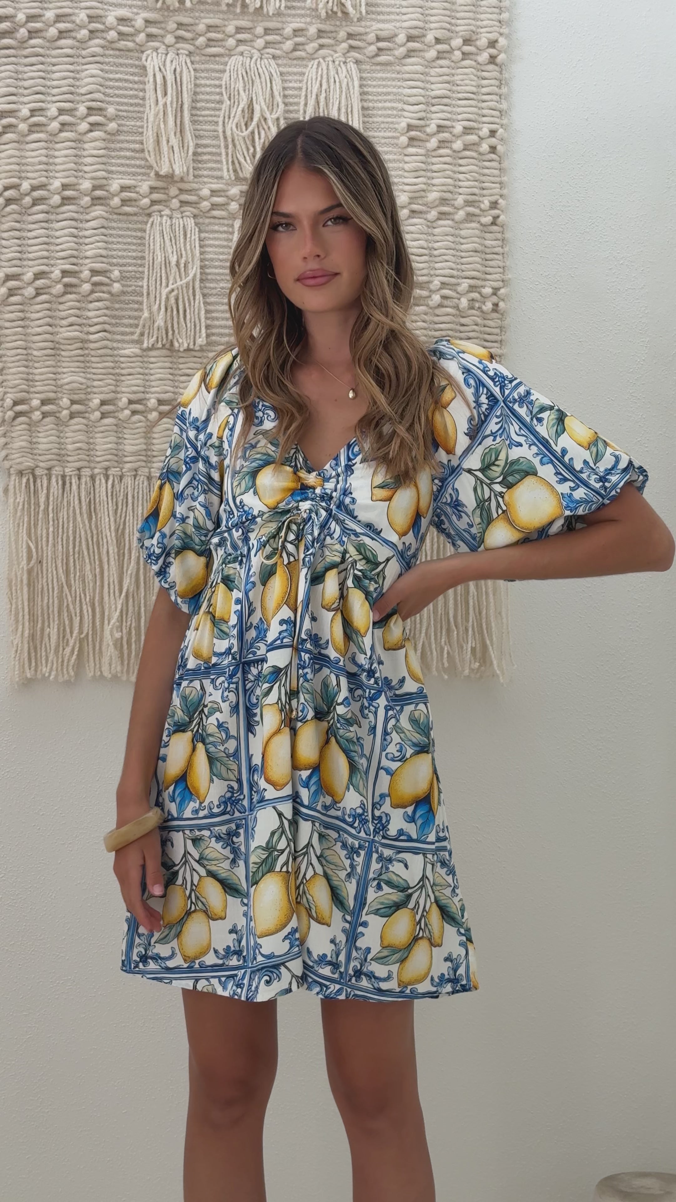 Load video: Malita Mini Dress - Summer in Sorrento - Billy J