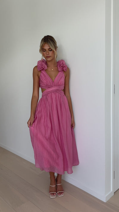 Load and play video in Gallery viewer, Cadell Maxi Dress - Pink
