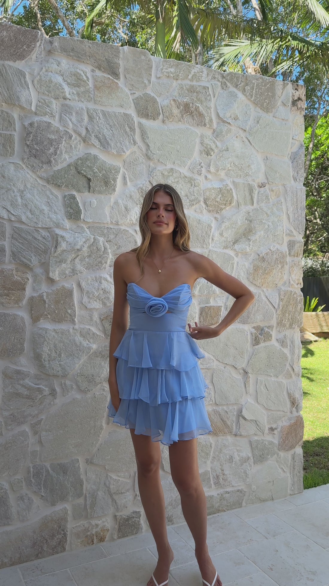 Tenaia Mini Dress - Blue - Billy J