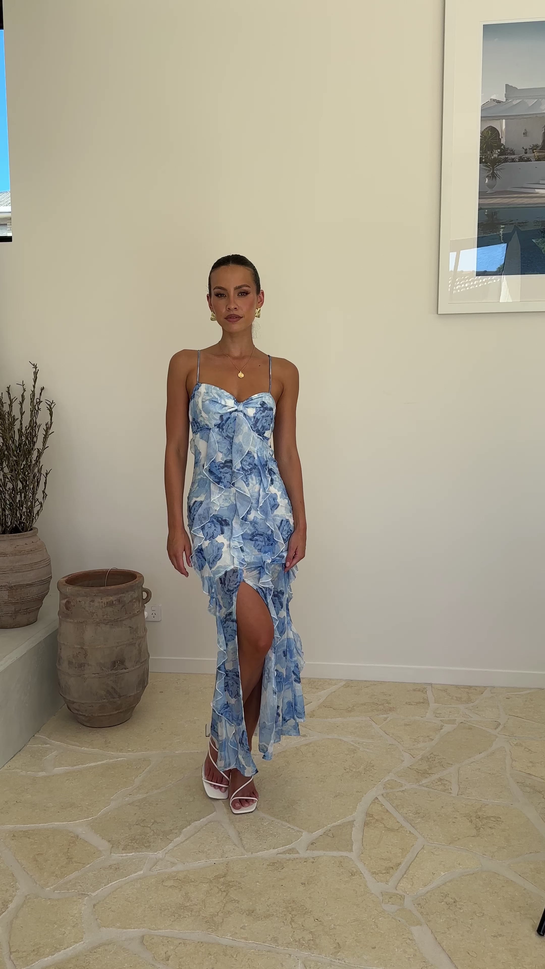 Danina Maxi Dress - Blue Floral