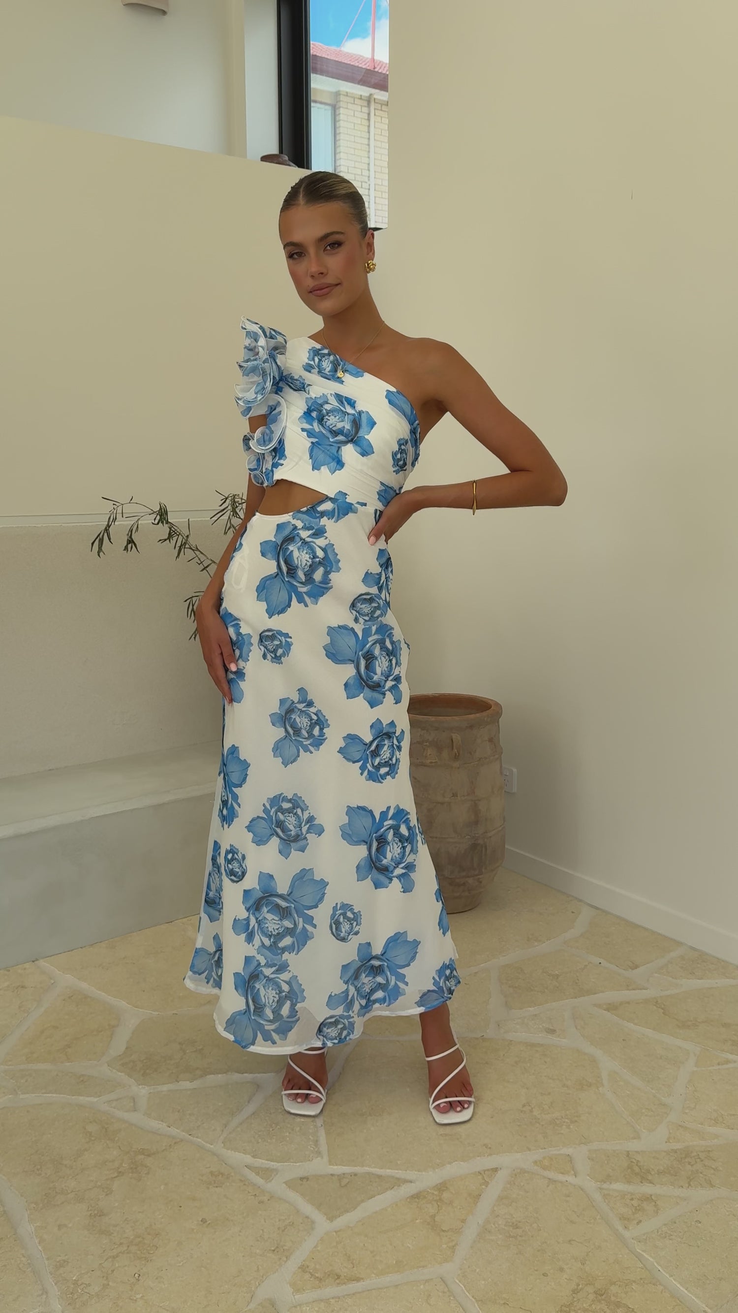 Amina Maxi Dress - Blue Rose