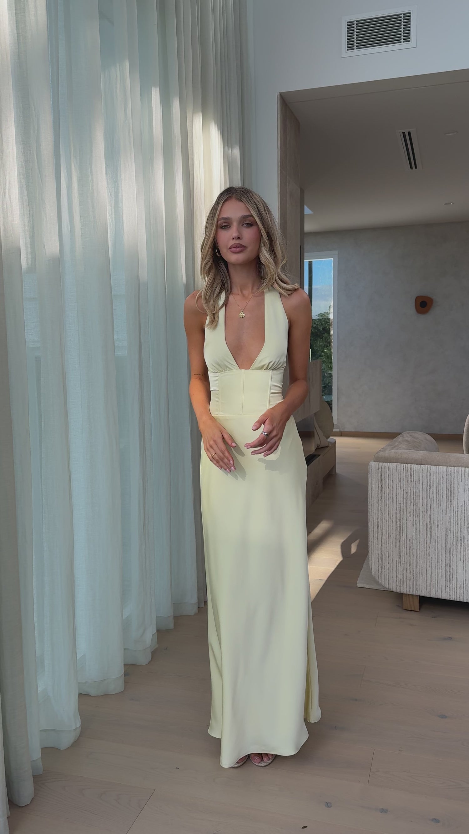 Odessa Maxi Dress - Yellow - Billy J