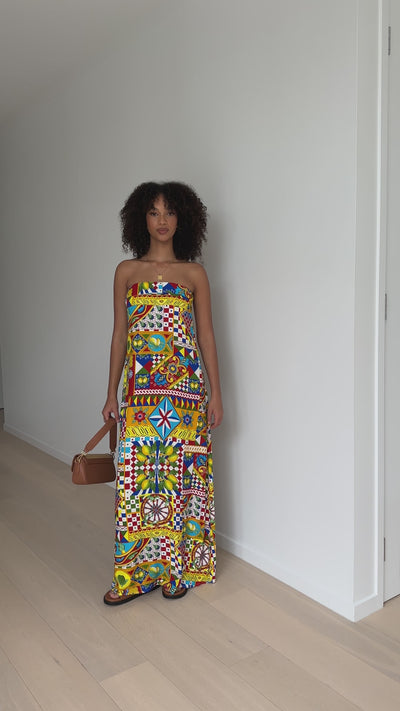 Load and play video in Gallery viewer, Phaedra Maxi Dress - Phaedra Print
