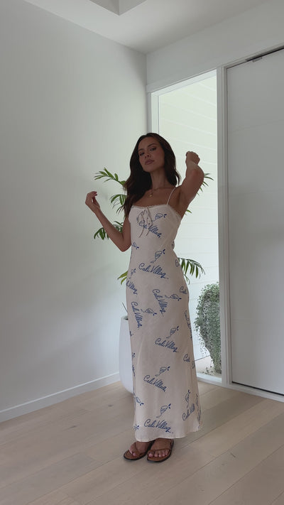 Load and play video in Gallery viewer, Kyra Maxi Dress - Blue

