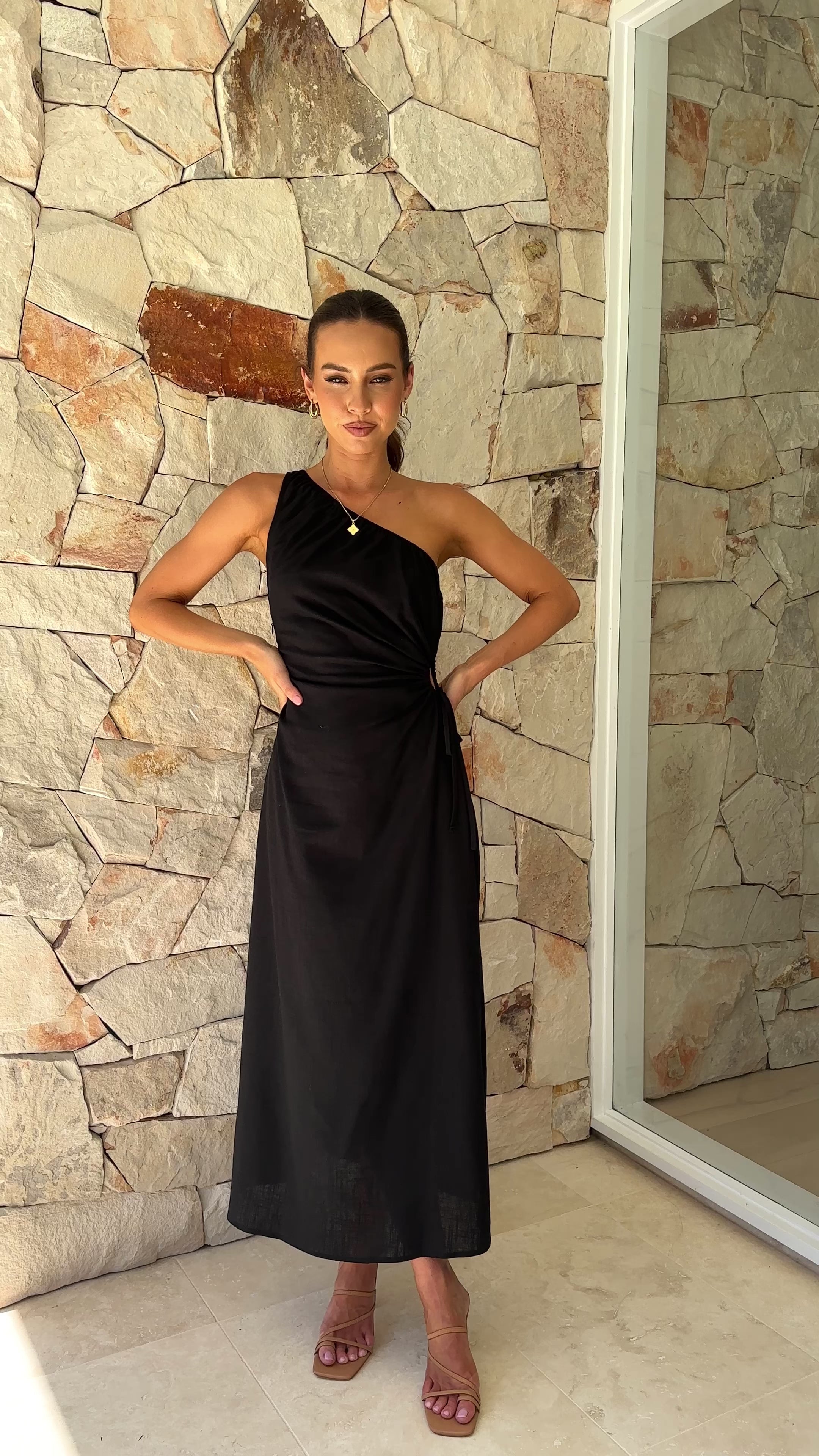 Galiena Midi Dress - Black