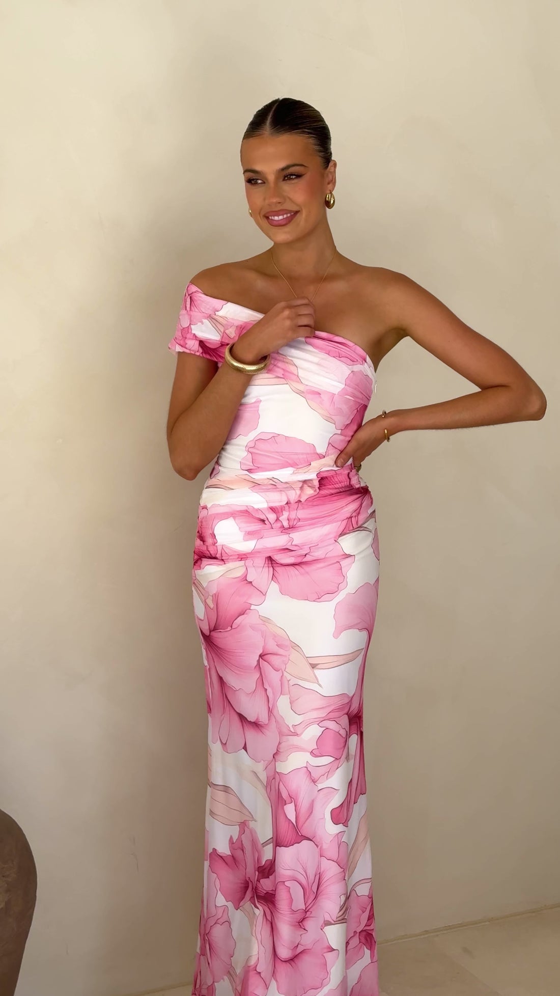 Coda Maxi Dress - Pink Floral - Billy J