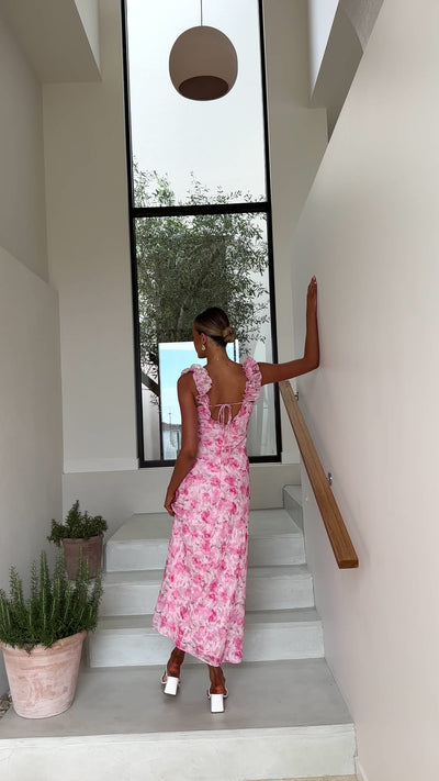 Load and play video in Gallery viewer, Lamaria Maxi Dress - Pink Floral
