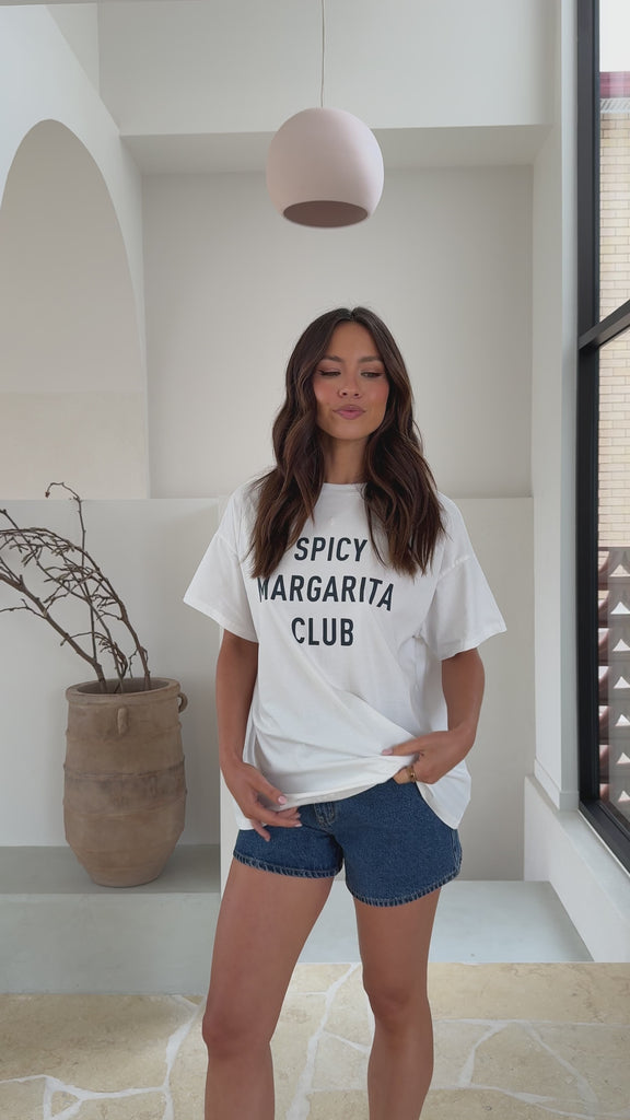 Spicy Margarita Club Tee - White - Billy J