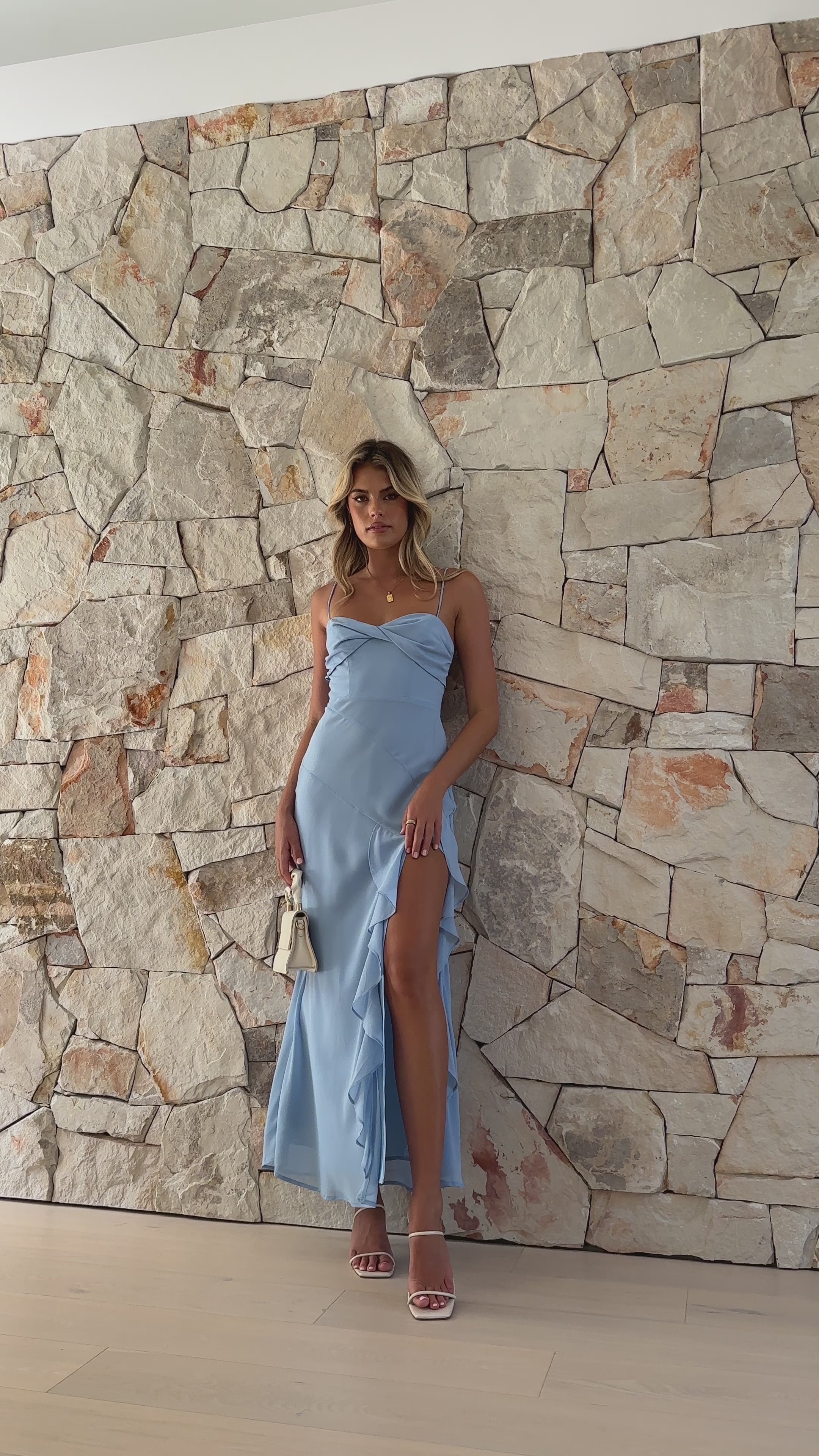 Kiyah Midi Dress - Blue