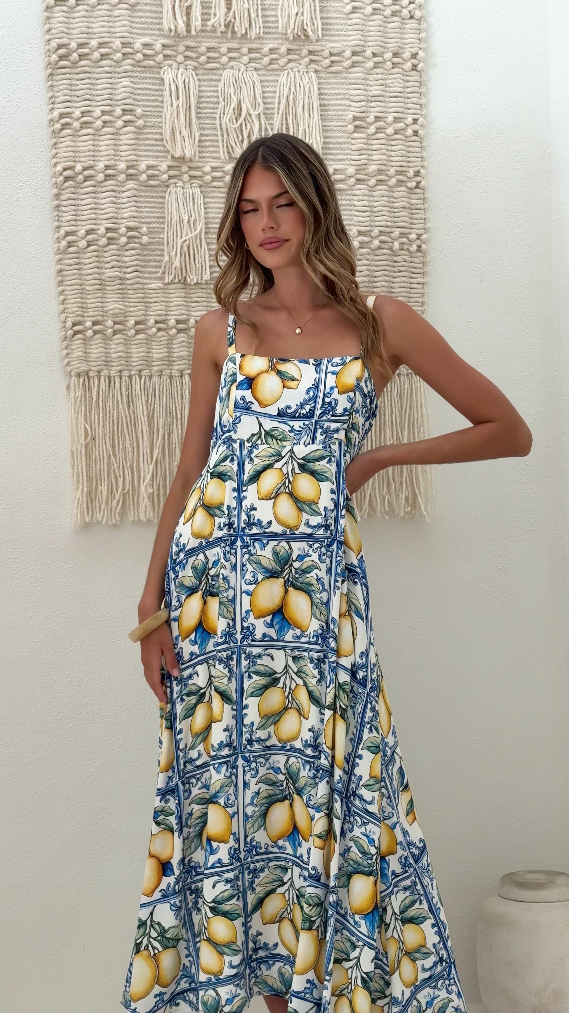Load video: Natalle Maxi Dress - Summer in Sorrento - Billy J