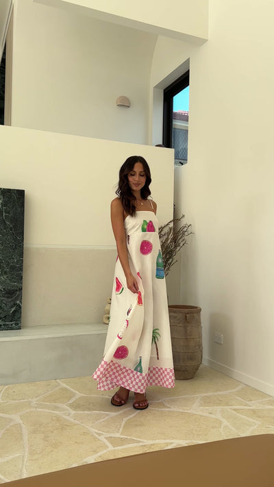 Load and play video in Gallery viewer, Mykonos Maxi Dress - Multi
