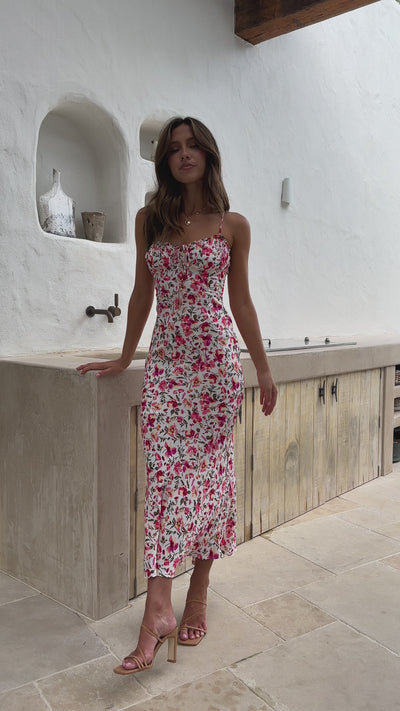 Load and play video in Gallery viewer, Acaia Midi Dress - Pink
