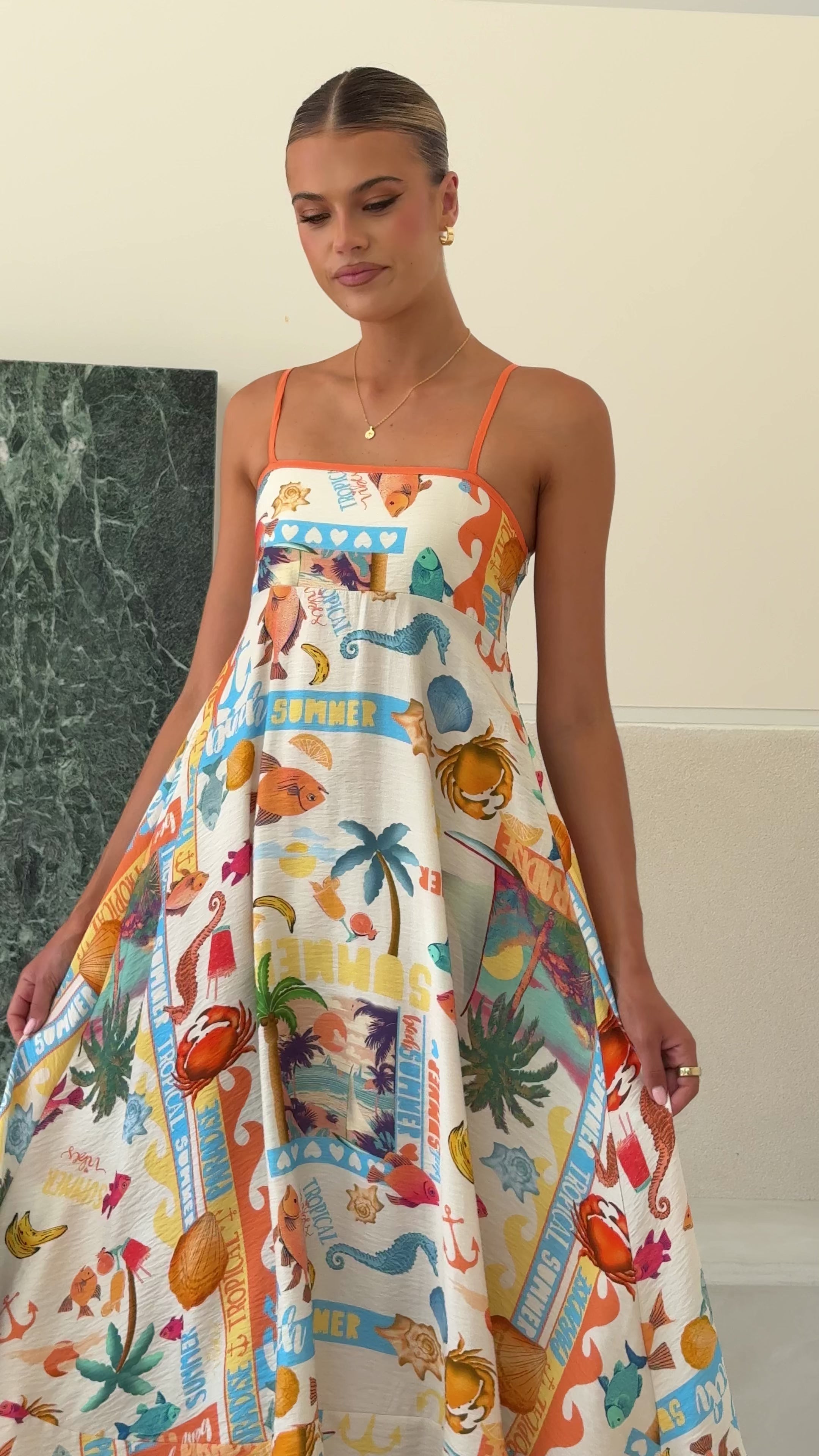 Cruise Maxi Dress - Tropical Print