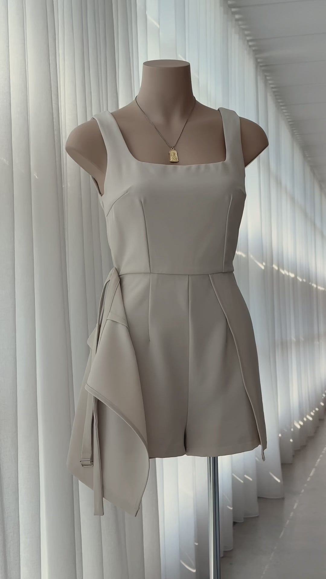 Lula Mini Dress - Beige