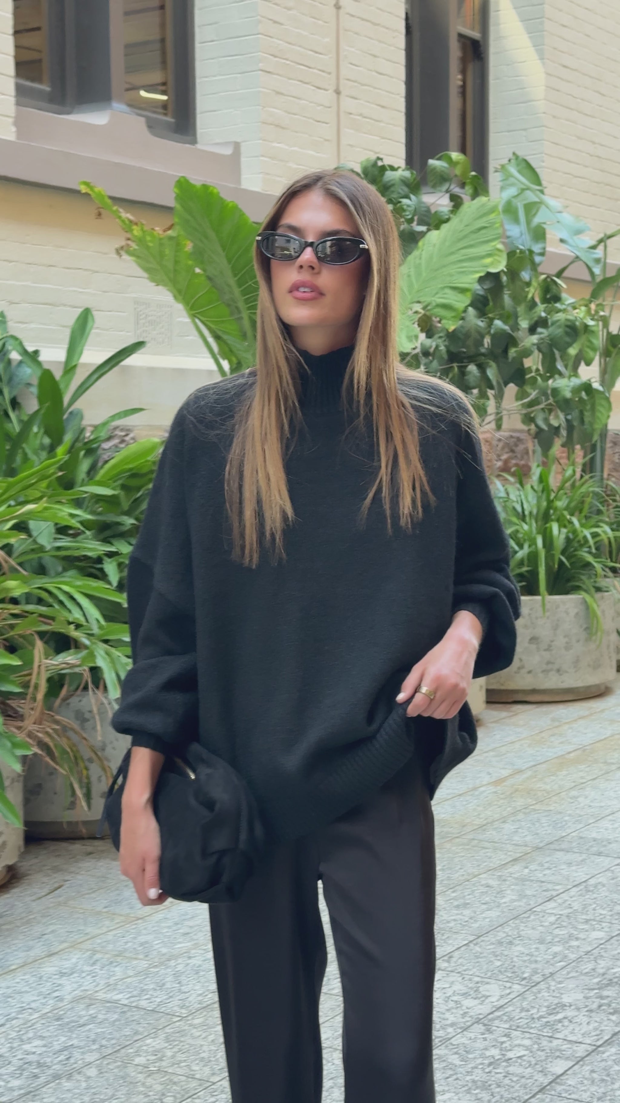 Imogen Button Pants - Black - Billy J