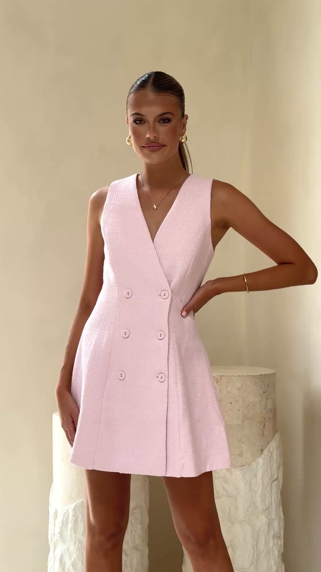 Becki Mini Dress - Pink - Billy J