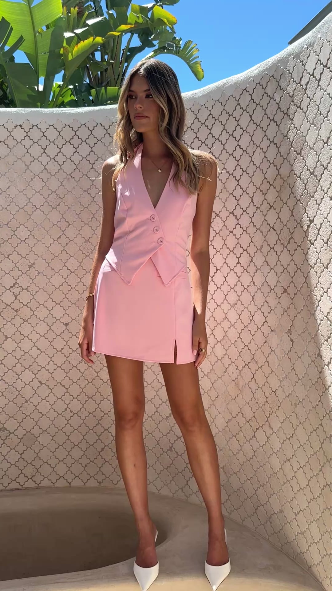 Thea Mini Skirt - Pink - Billy J
