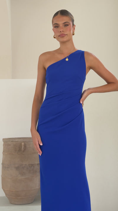 Load and play video in Gallery viewer, Cataleya Maxi Dress - Cobalt Blue - Billy J
