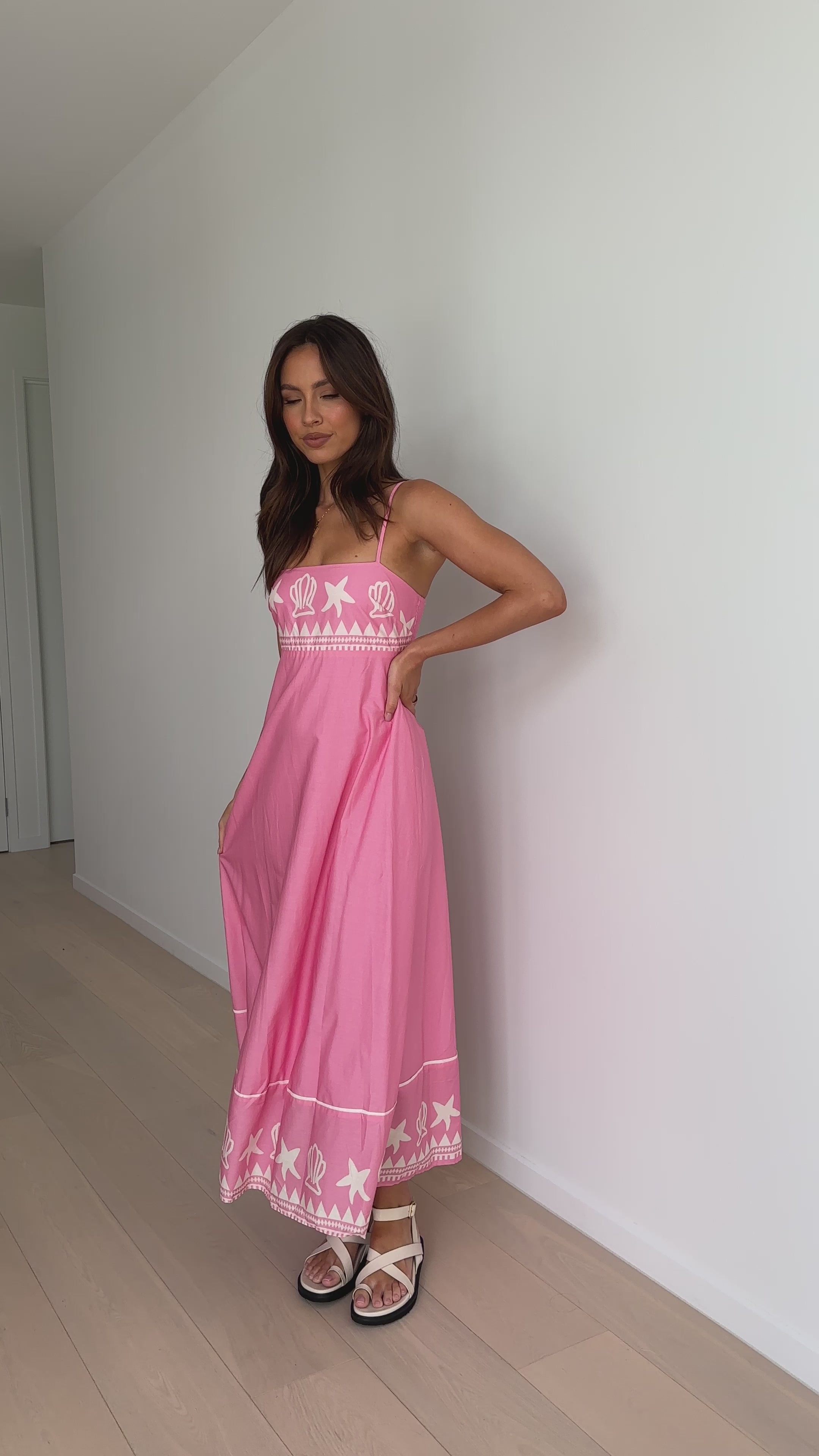 Edalene Maxi Dress - Pink Shell Collection