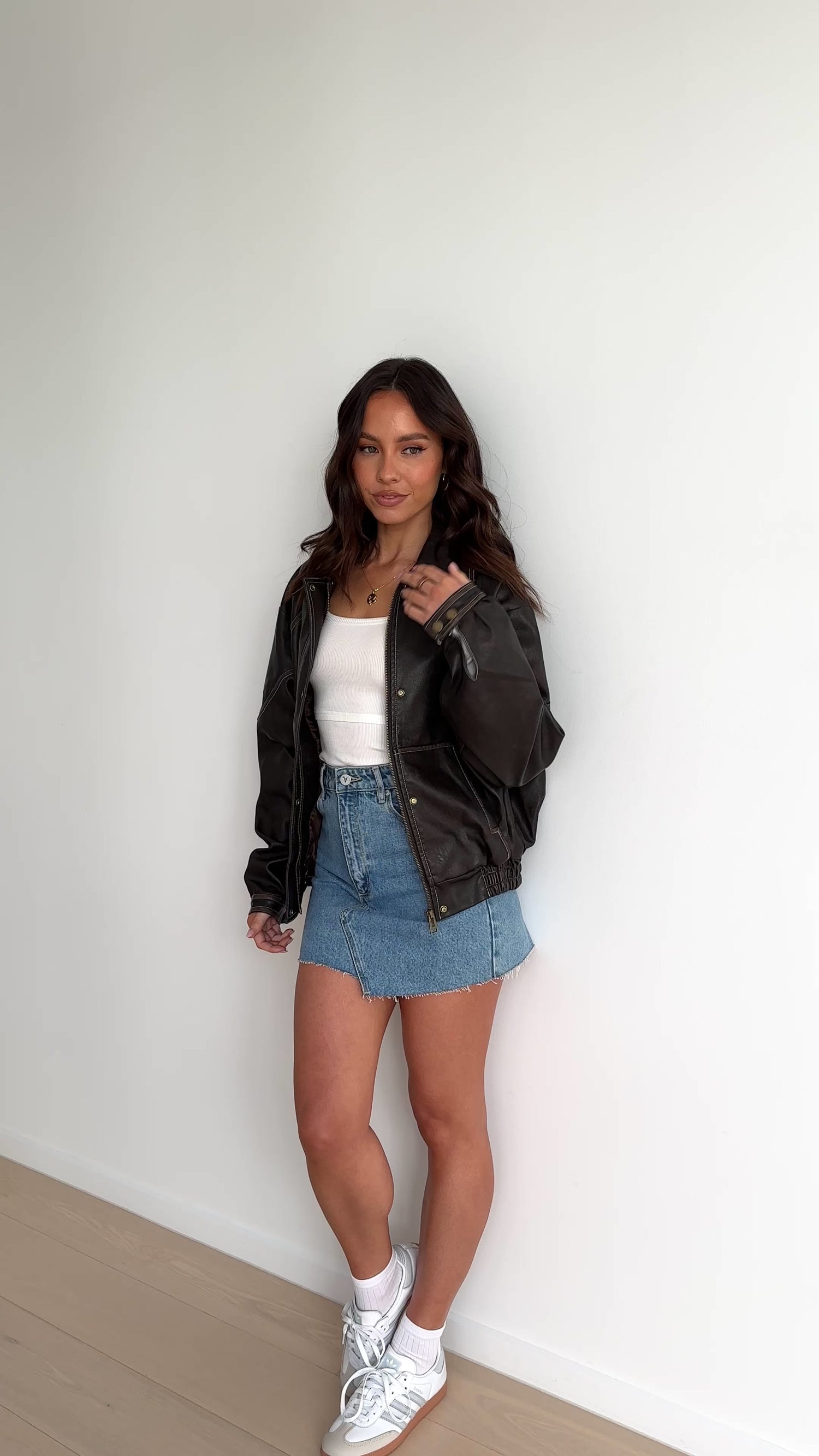 Jagger Bomber Jacket - Vintage Charcoal Brown - Billy J