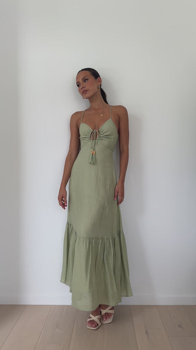 Load and play video in Gallery viewer, Dabney Maxi Dress - Sage
