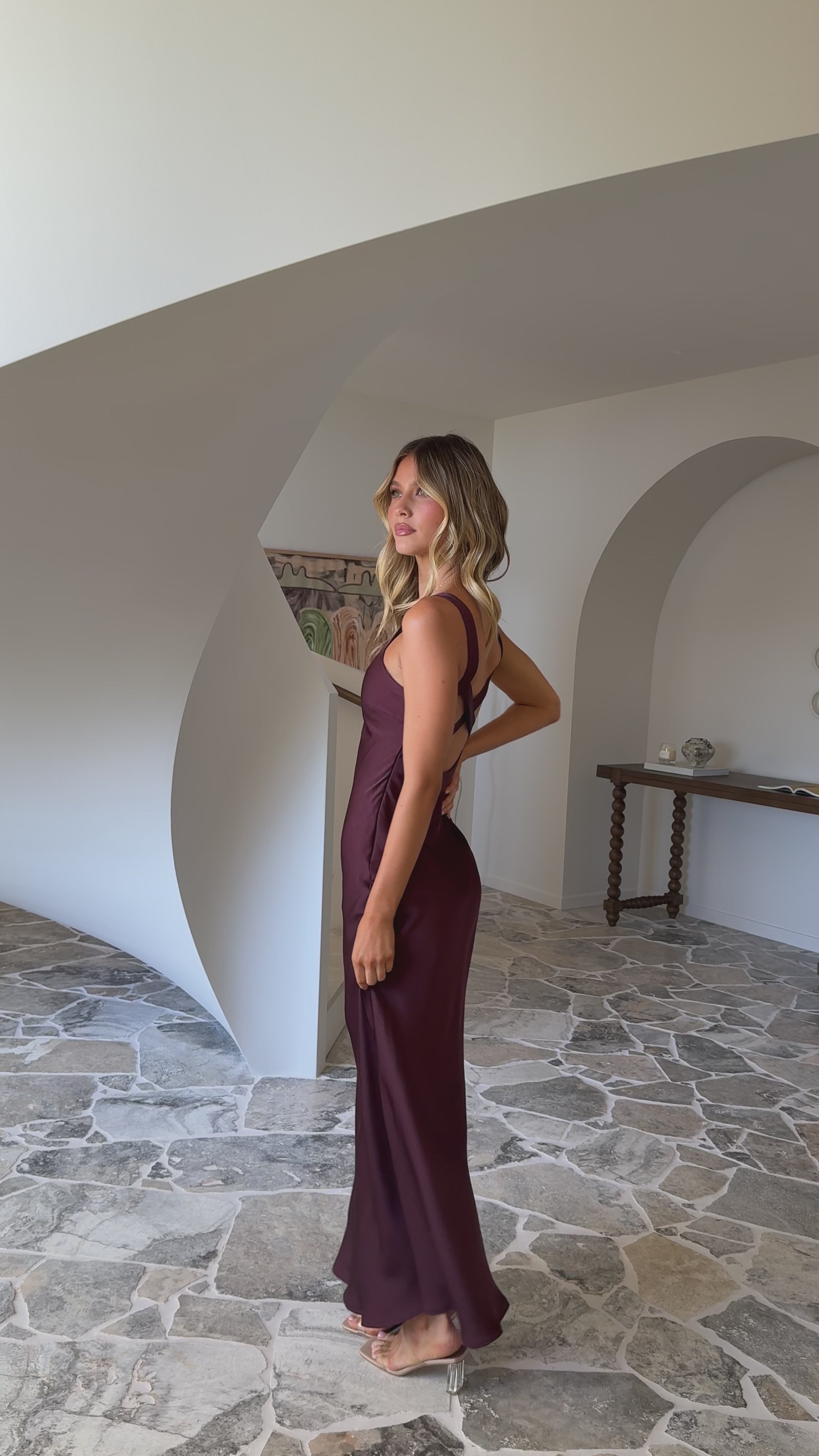 Load video: Andie Maxi Dress - Chocolate - Billy J