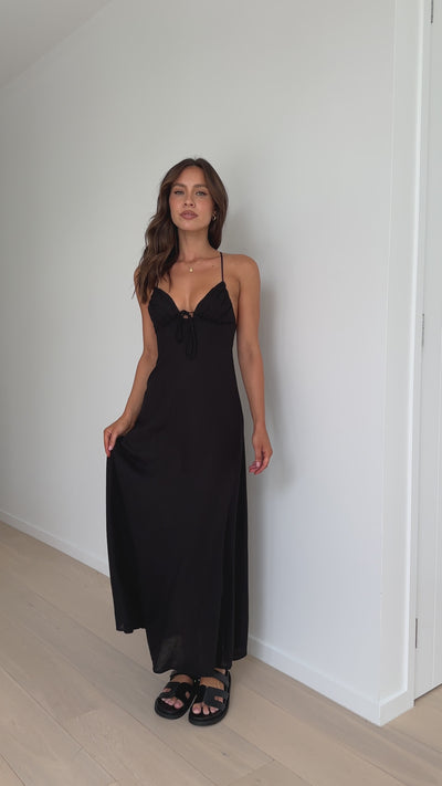 Load and play video in Gallery viewer, Coco Maxi Dress - Black

