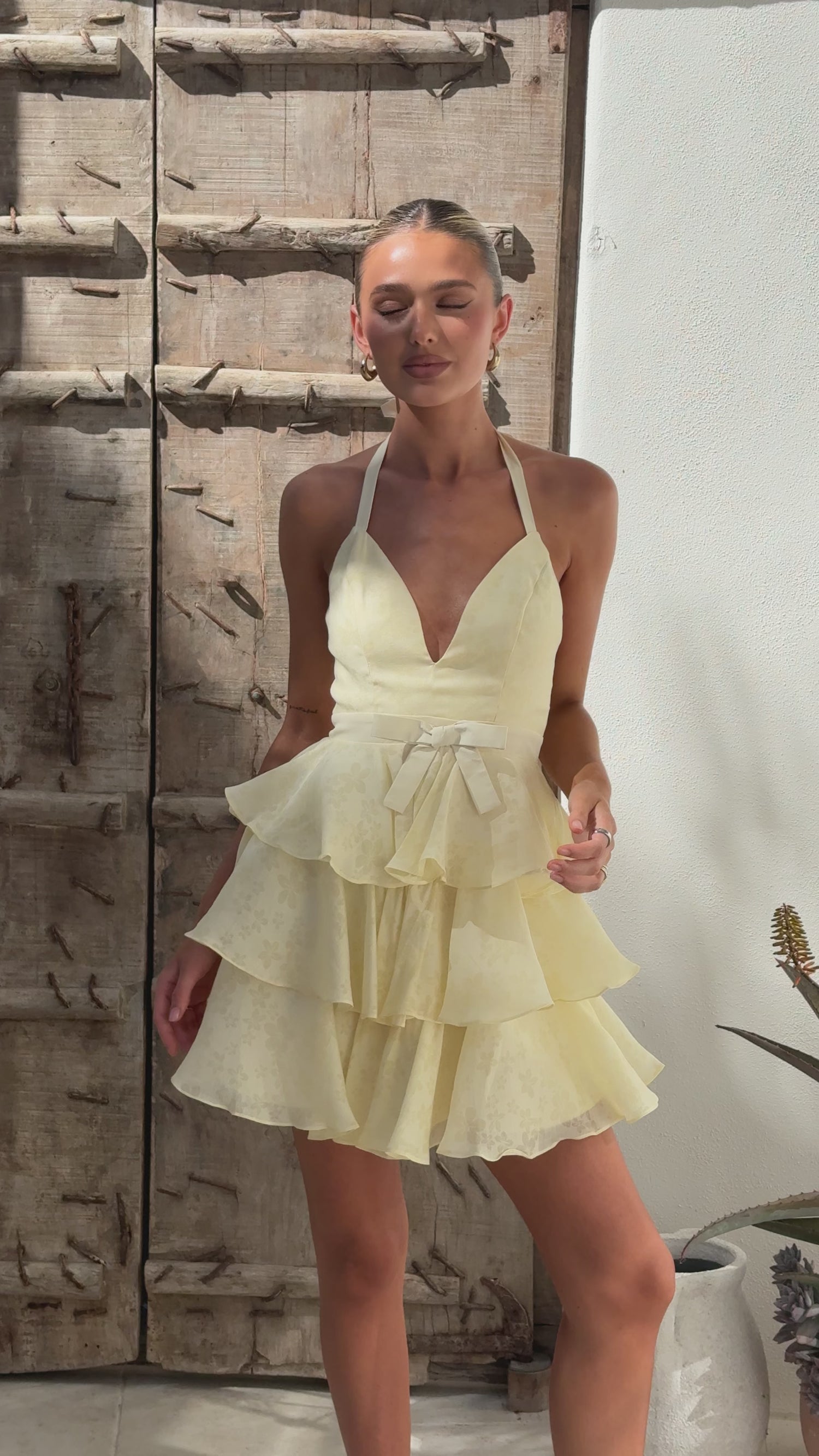 Riana Mini Dress - Yellow - Billy J