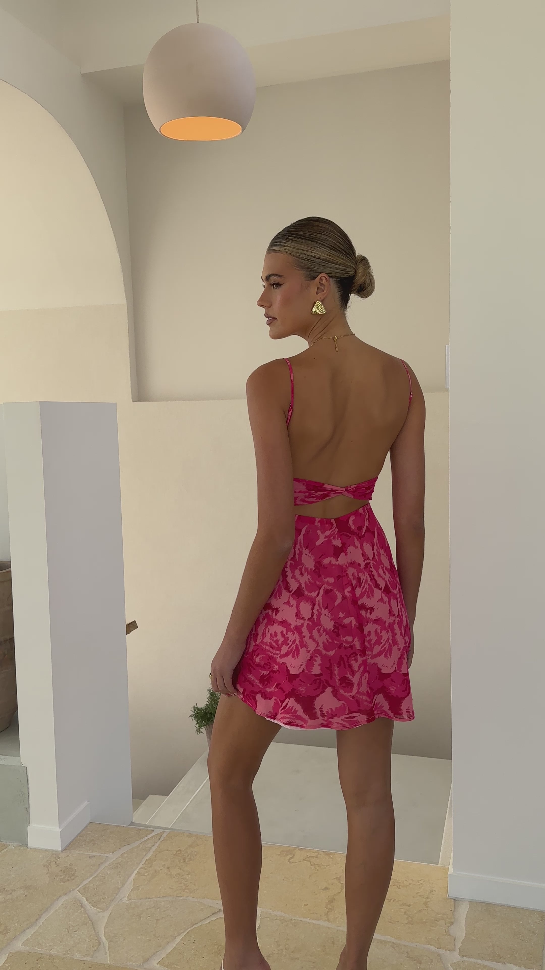 Margie Mini Dress - Pink Floral