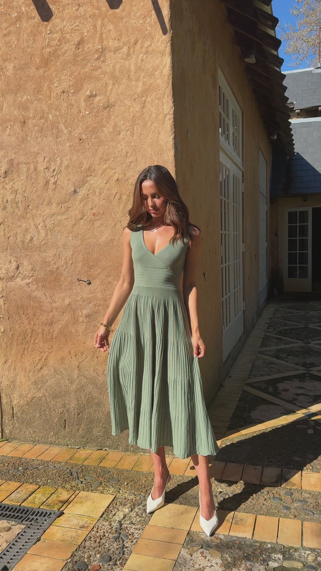 Jayde Knit Dress - Khaki - Billy J