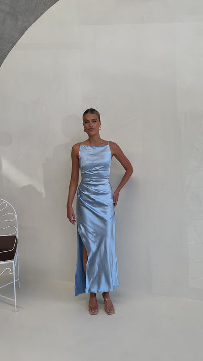 Load and play video in Gallery viewer, Ava Maxi Dress - Blue
