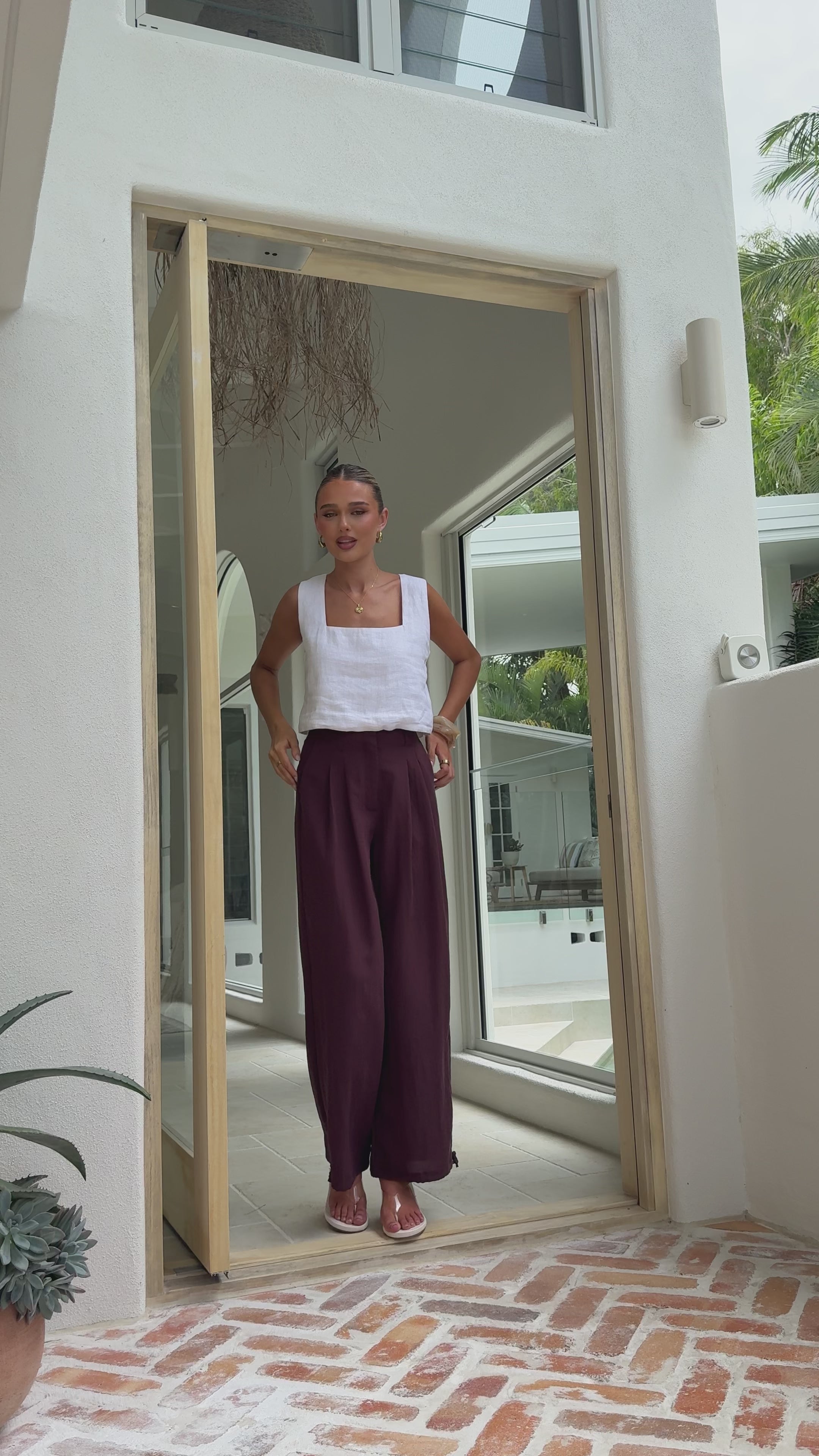 Load video: Karmina Pants - Dark Chocolate - Billy J