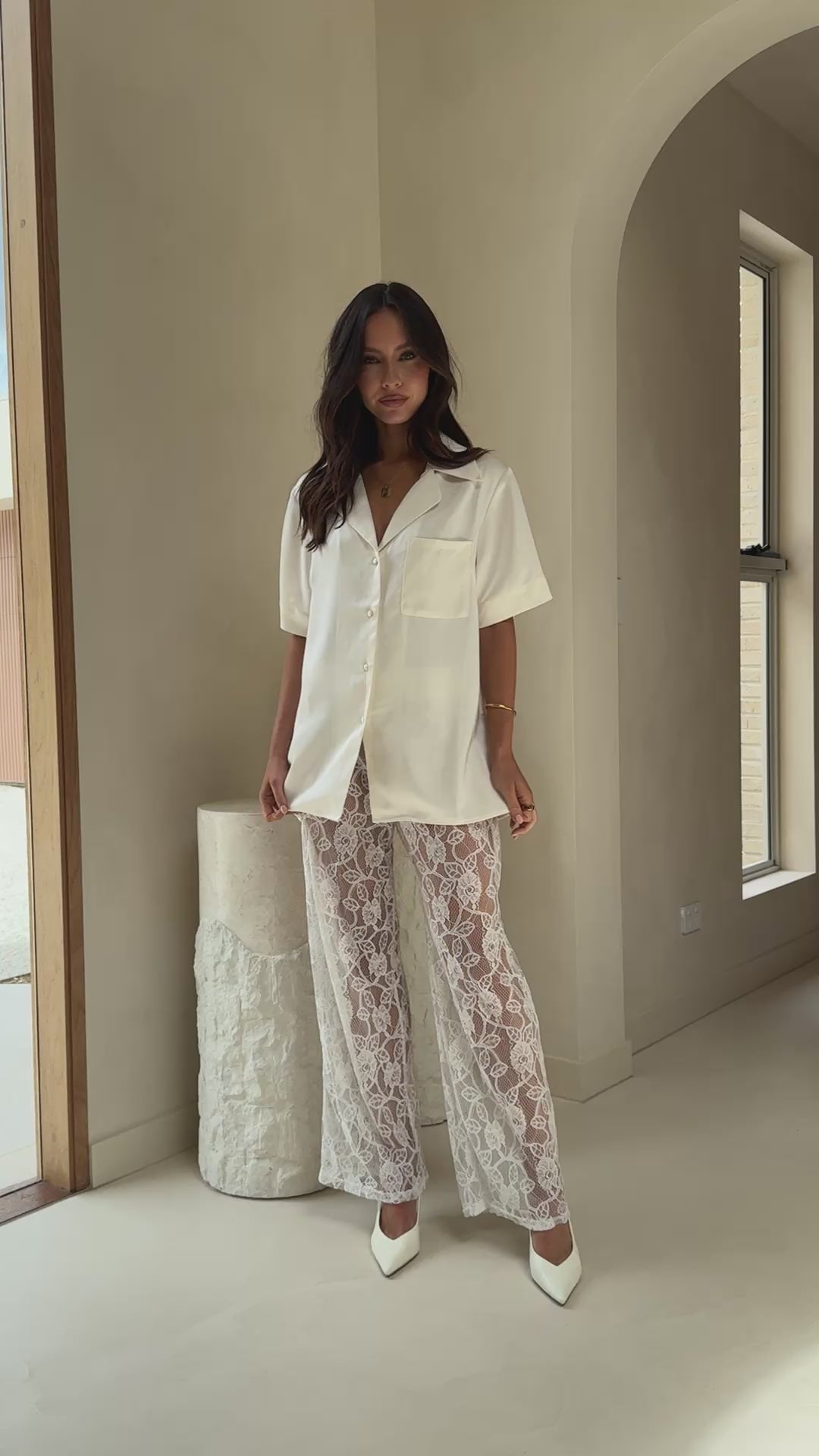 Baxter Pant - White Lace - Billy J