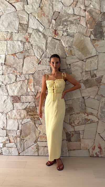 Load and play video in Gallery viewer, Francesca Maxi Dress - Yellow
