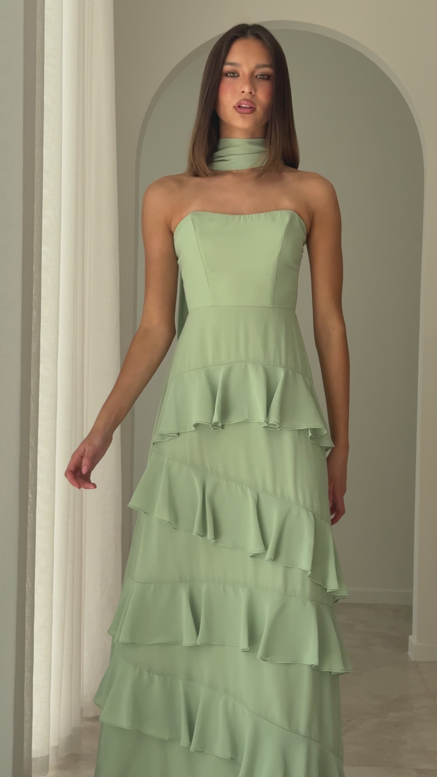 Flora Maxi Dress - Sage - Billy J