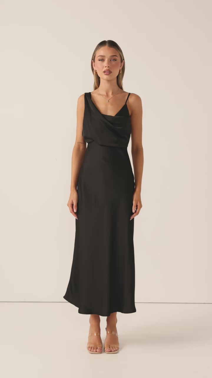 Load video: Audrey Maxi Dress - Black