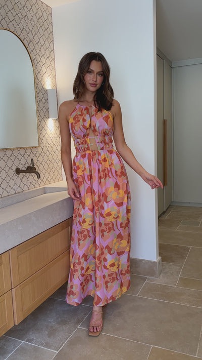 Load and play video in Gallery viewer, Ivy Maxi Dress - Pink Multi
