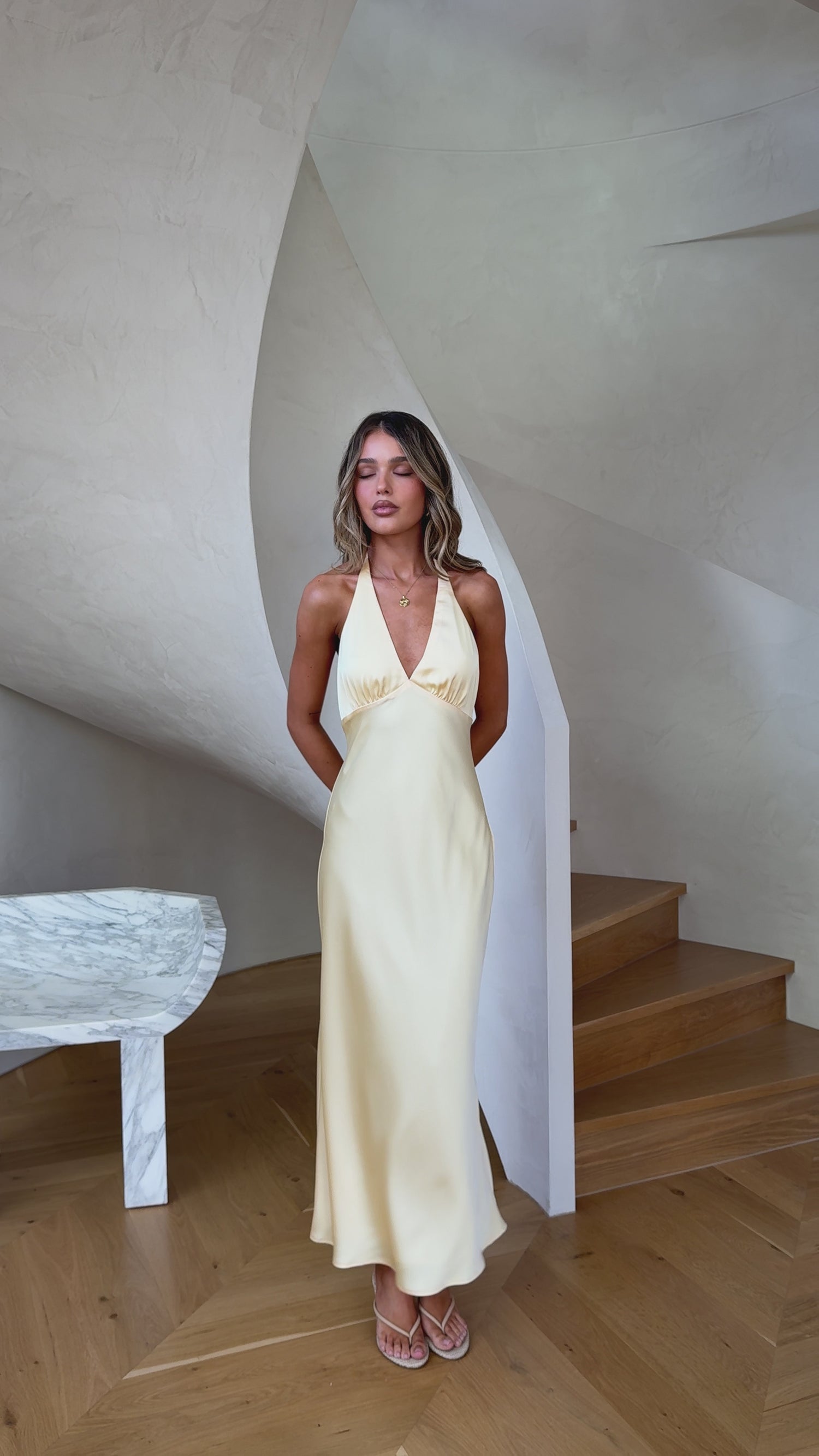 Harlow Maxi Dress - Yellow - Billy J