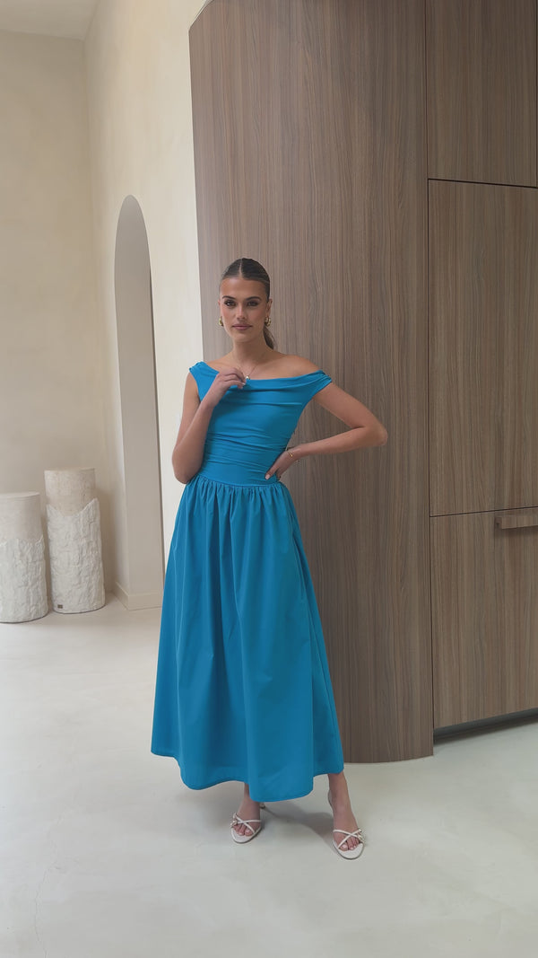 Immy Midi Dress - Blue - Billy J