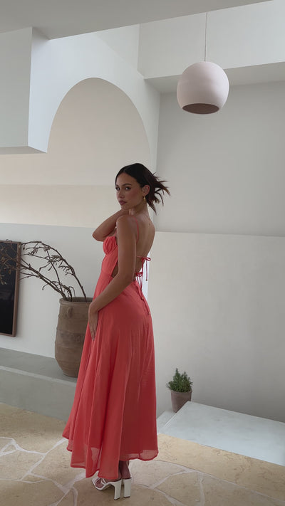 Load and play video in Gallery viewer, Rahima Maxi Dress - Watermelon
