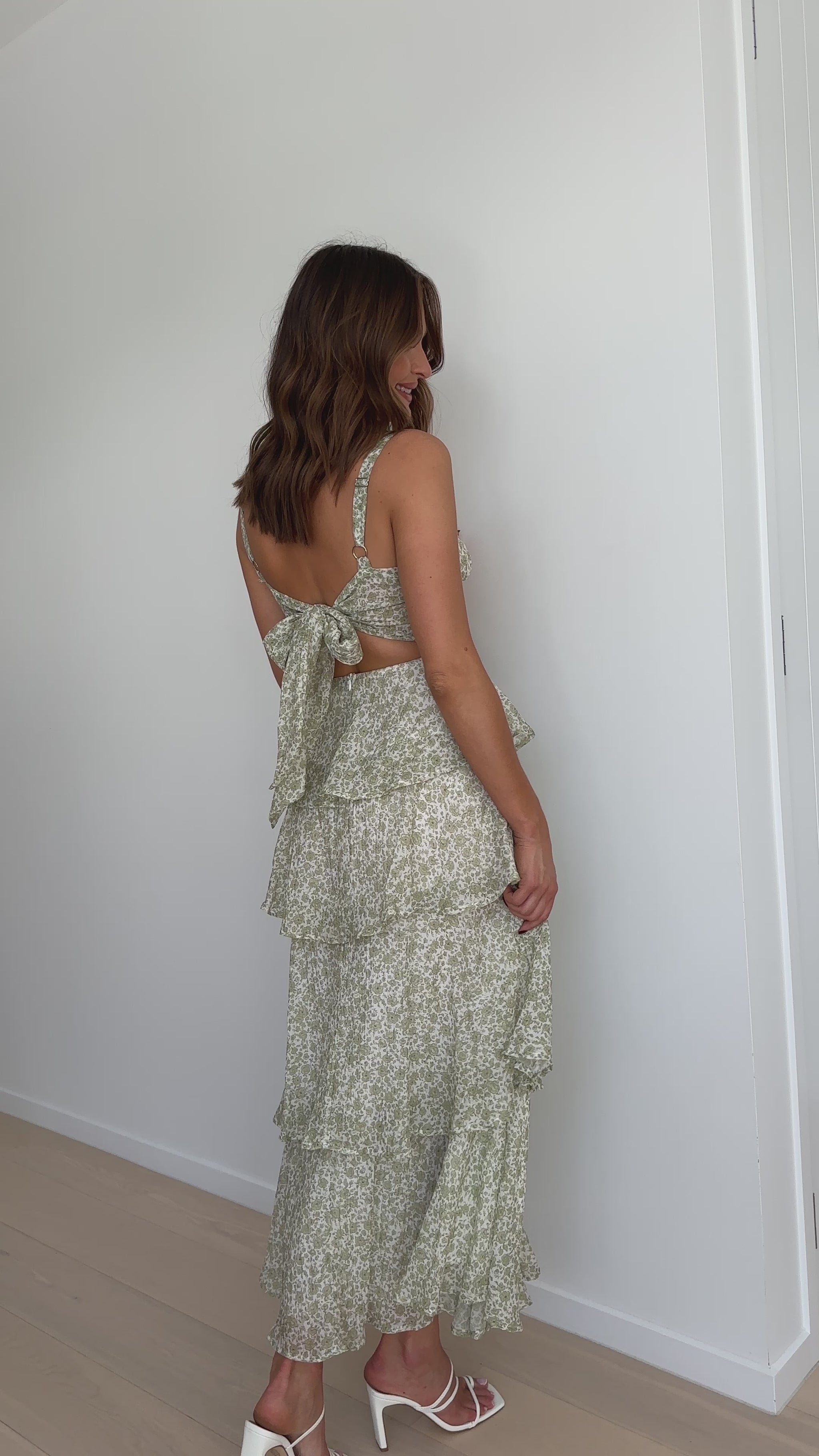 Page Maxi Dress - Green Floral - Billy J
