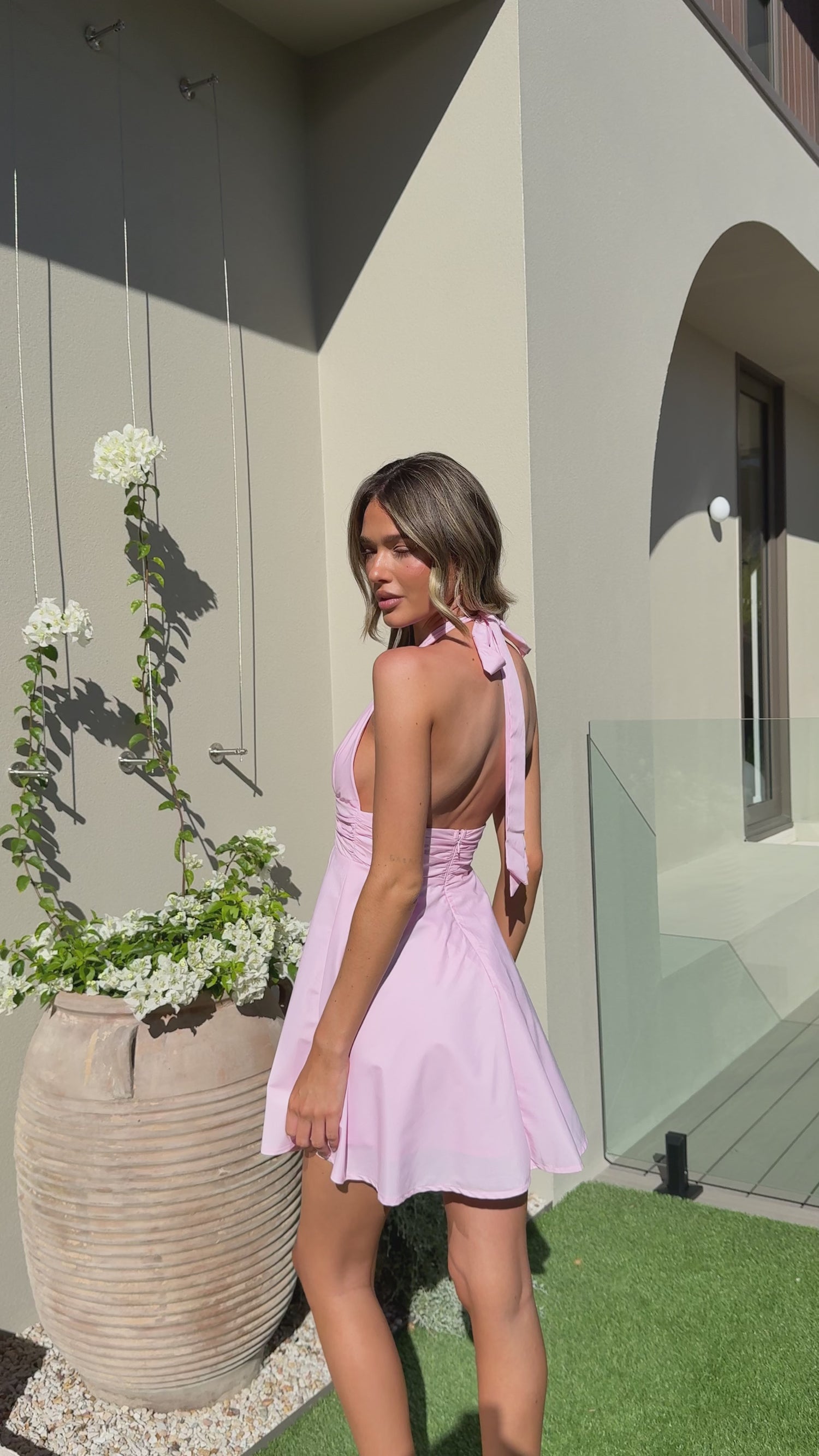 Anara Mini Dress - Pink - Billy J