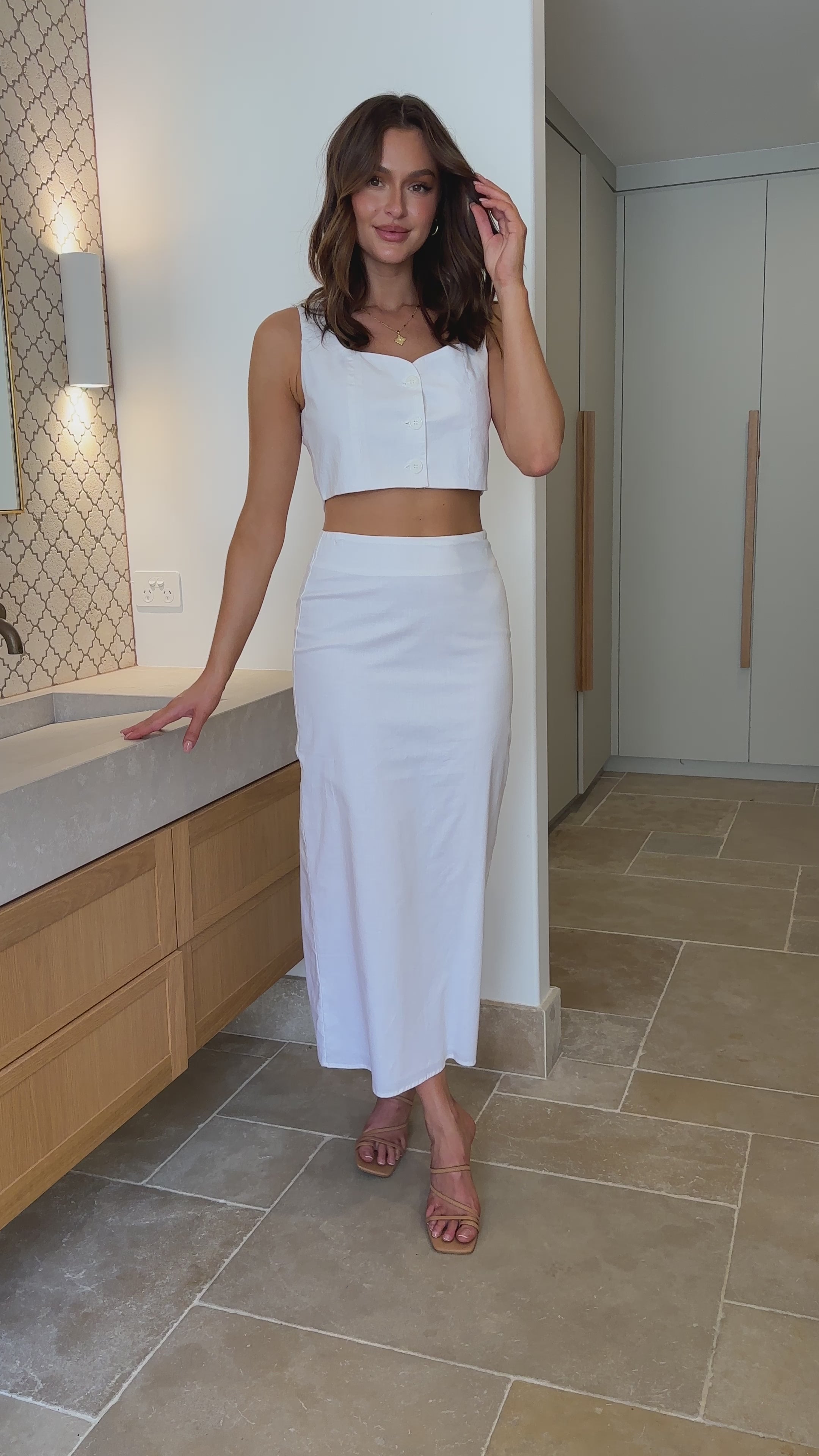 Yanna Maxi Skirt - White