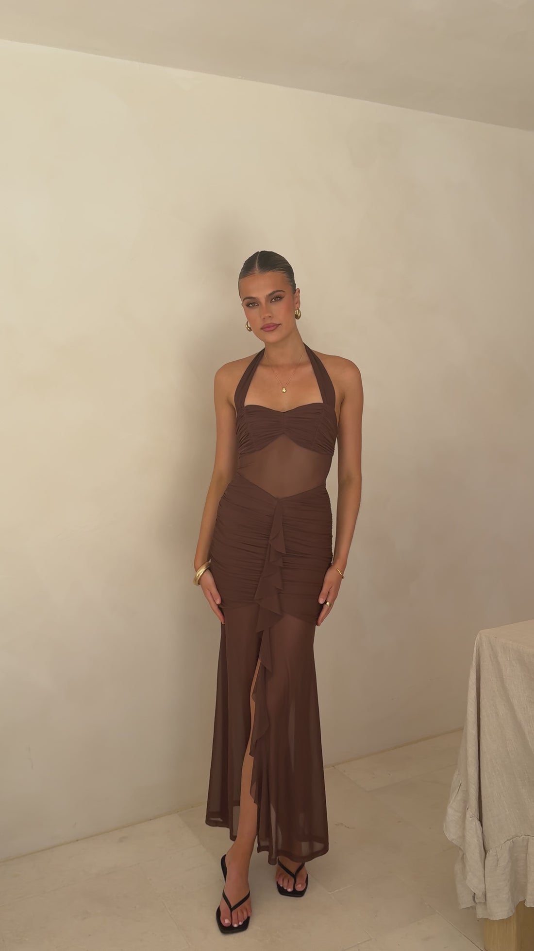 Alani Maxi Dress - Chocolate - Billy J