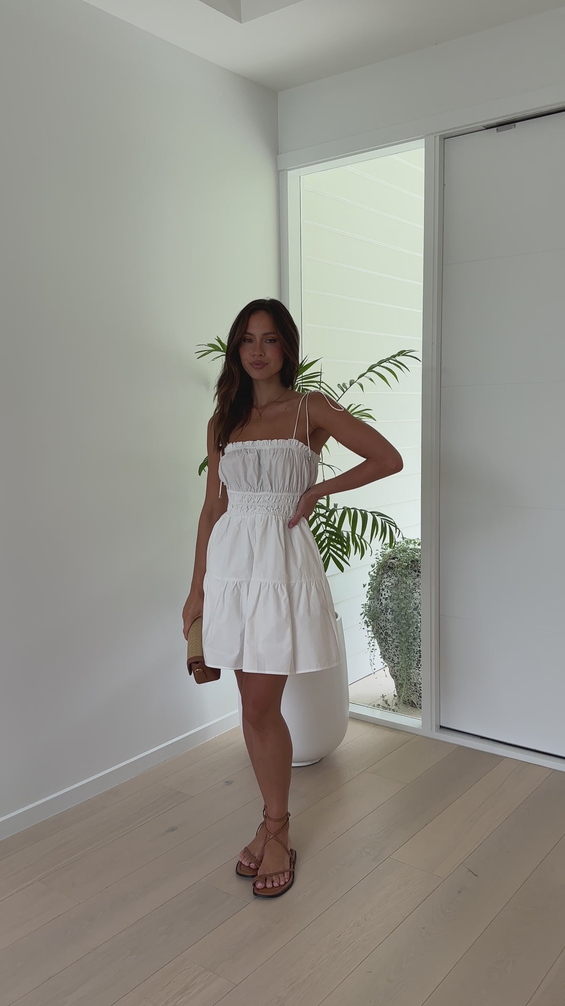 Cely Mini Dress - White