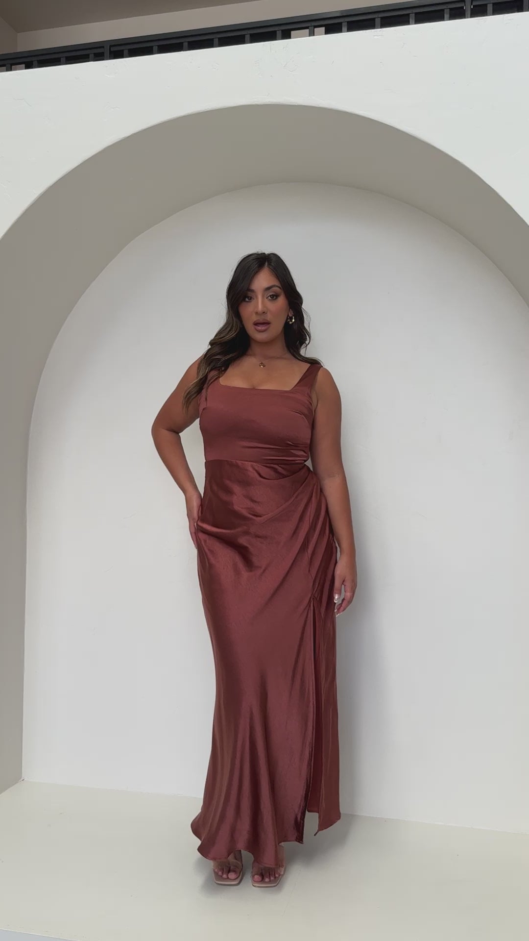 Alaria Maxi Dress - Rust