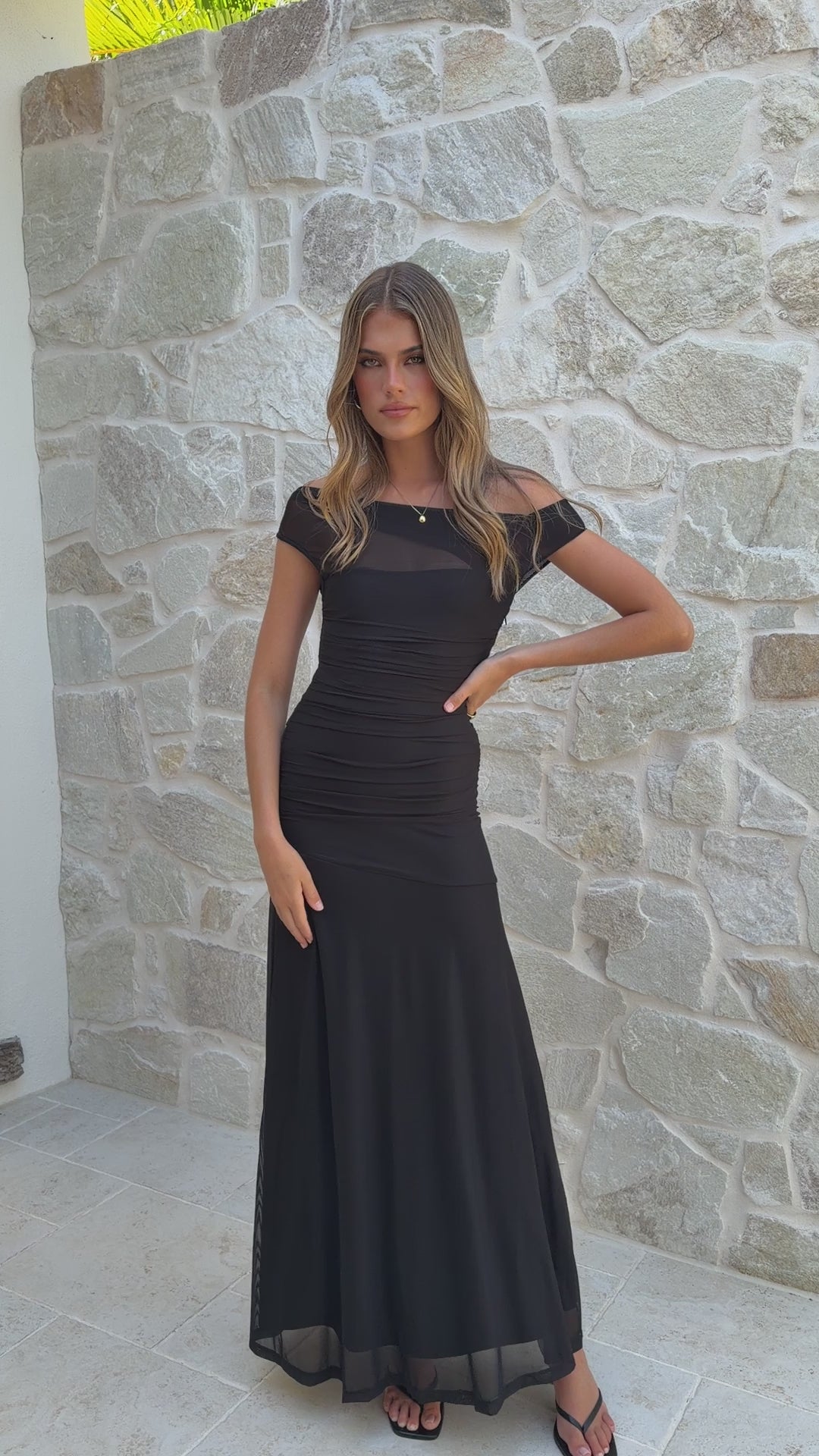 Malayah Maxi Dress - Black - Billy J