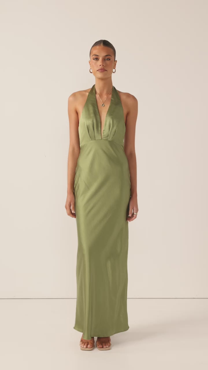 Chloe Maxi Dress - Olive - Billy J
