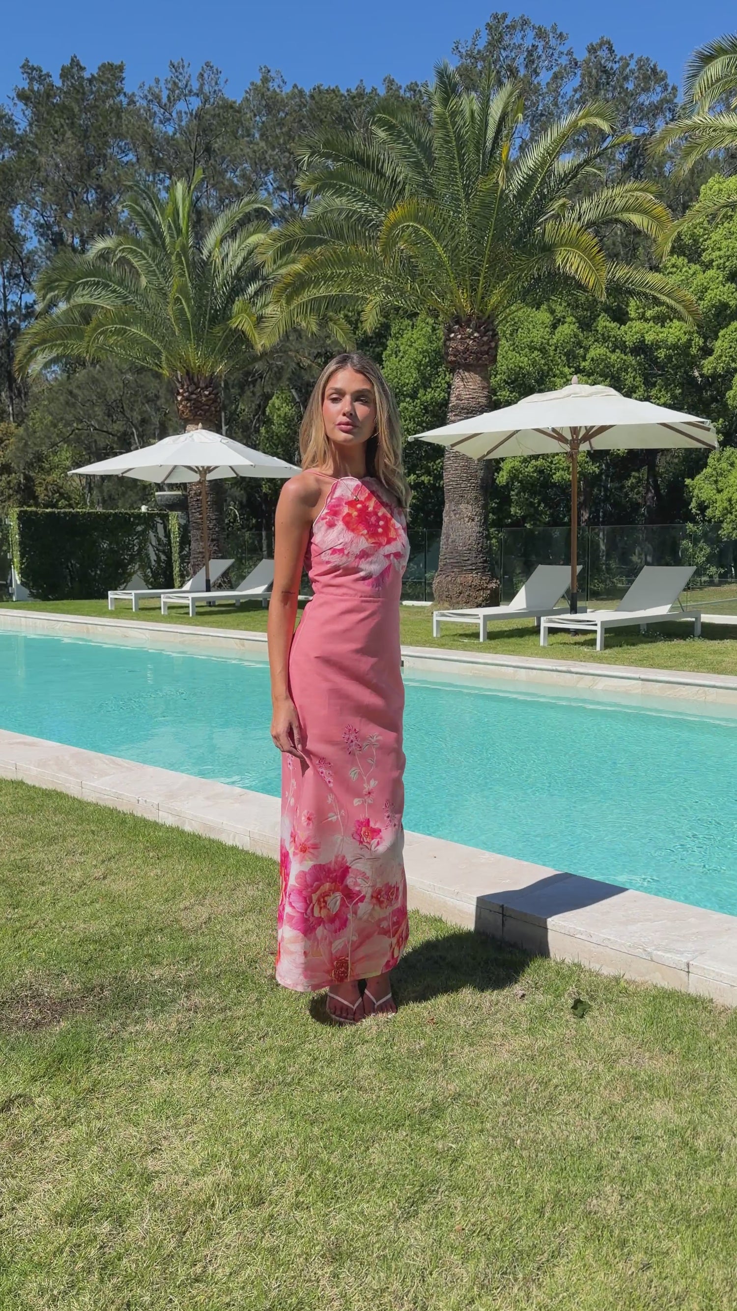 Ali Maxi Dress - Blush Floral - Billy J