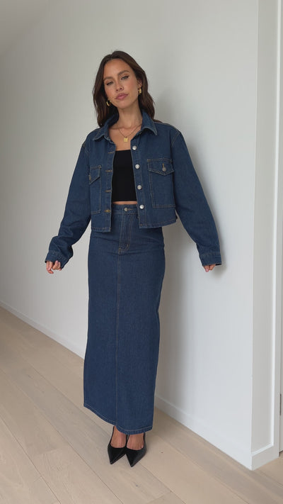 Load and play video in Gallery viewer, Fiona Denim Jacket - Indigo
